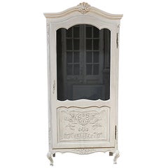 Painted French Provincial Style Display Cabinet