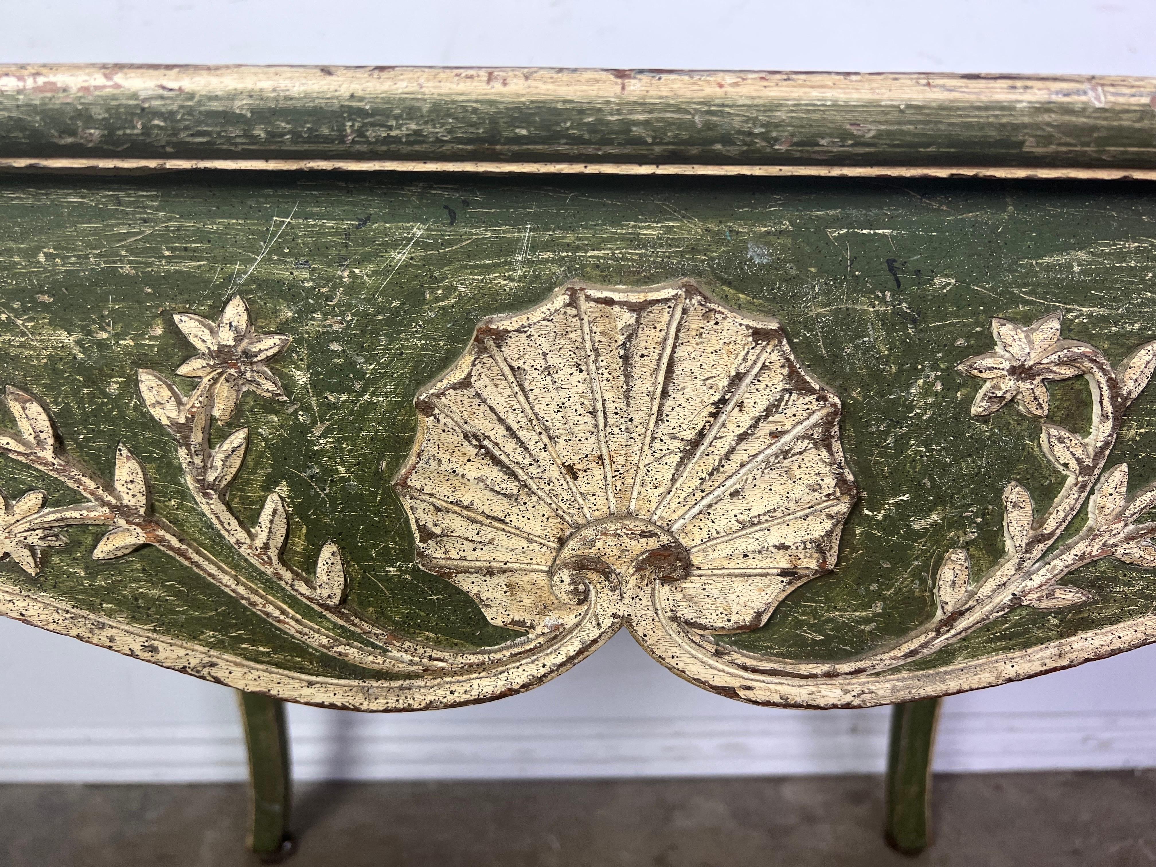 20th Century Painted French Provincial Style Side Table with Drawer, circa, 1940s
