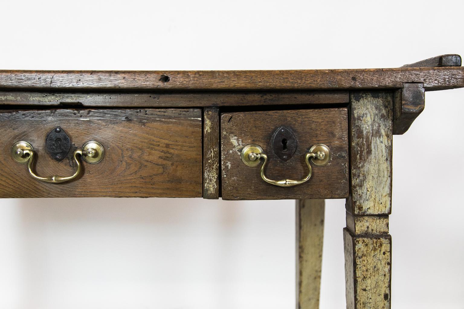 Mid-19th Century Painted French Three-Drawer Work Table For Sale