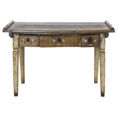 Used Painted French Three-Drawer Work Table