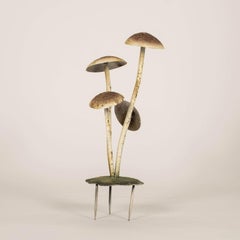 Painted French Tole Mushroom Decoration