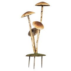 Painted French Tole Mushroom Decoration