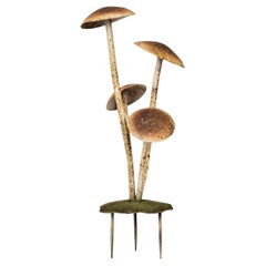 Painted French Tole Mushroom Decoration