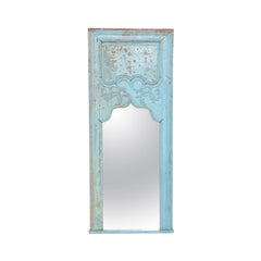 Antique Painted French Trumeau Mirror