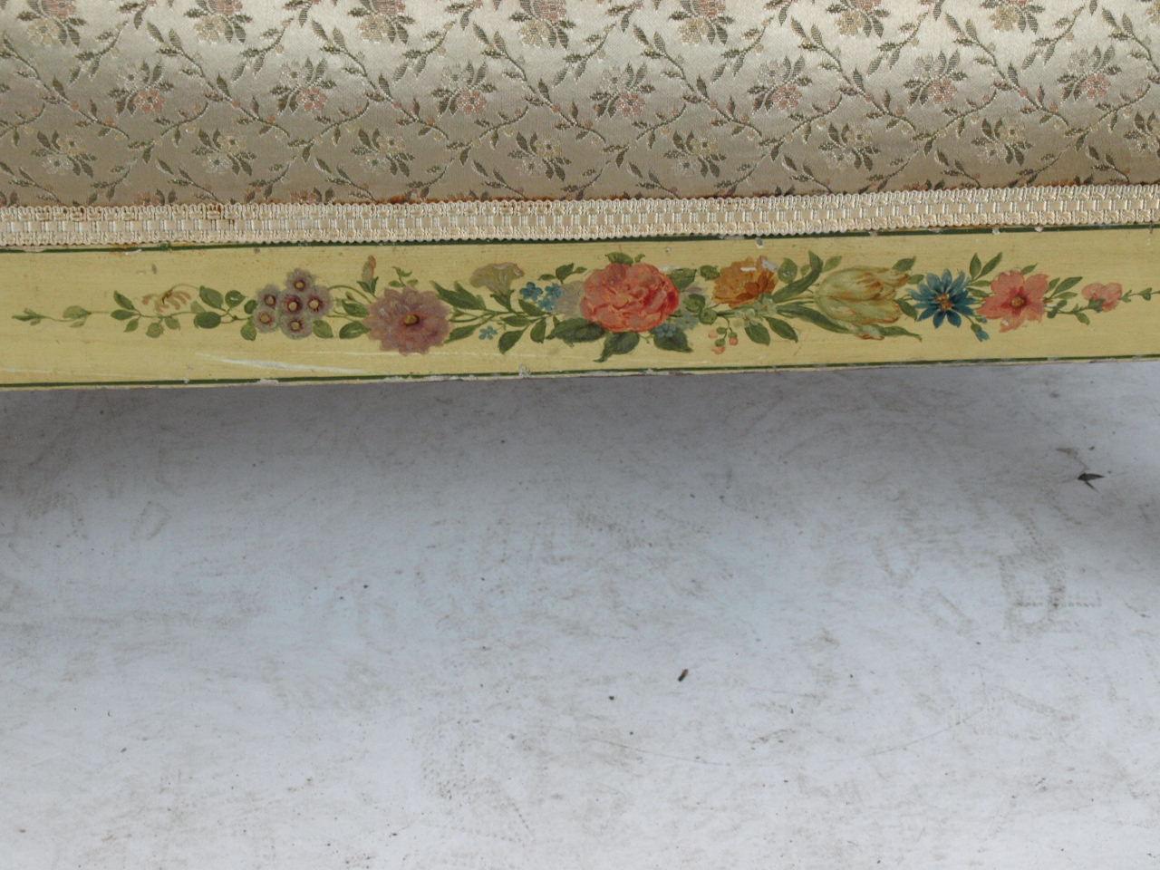 Early 20th Century Painted French Window Bench For Sale