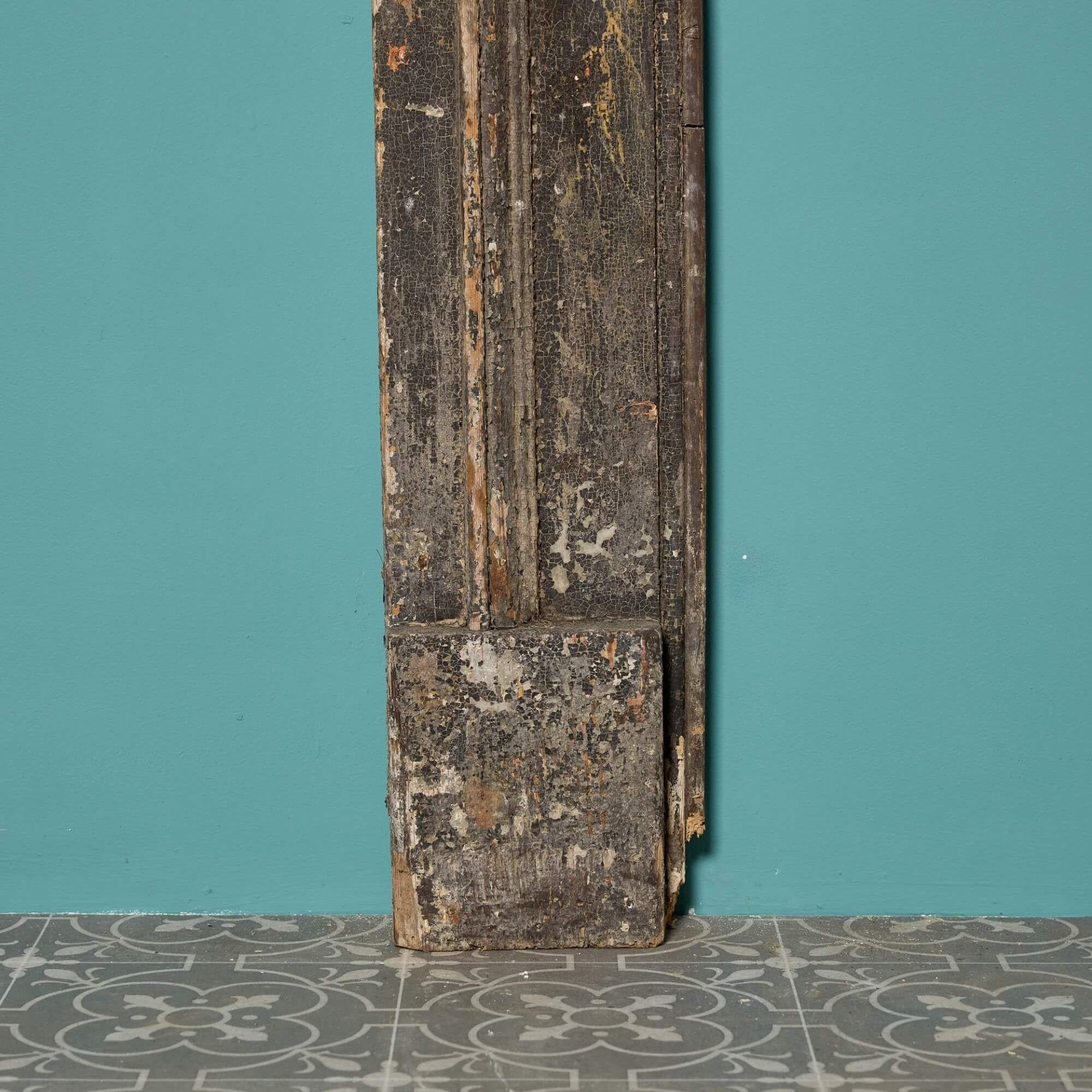 18th Century Painted Georgian Bullseye Antique Fire Mantel For Sale