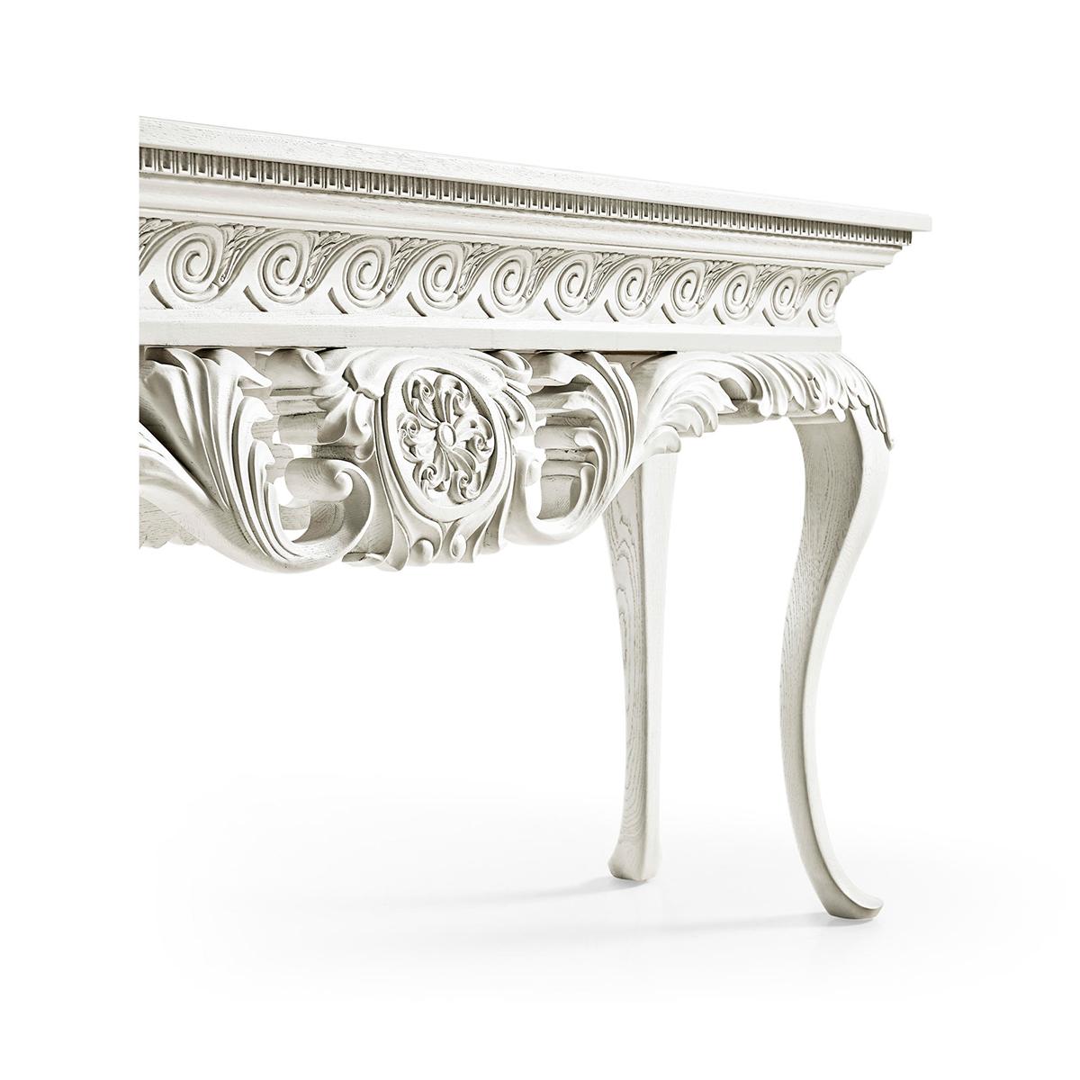 Contemporary Painted Georgian Rococo Style Console Table For Sale