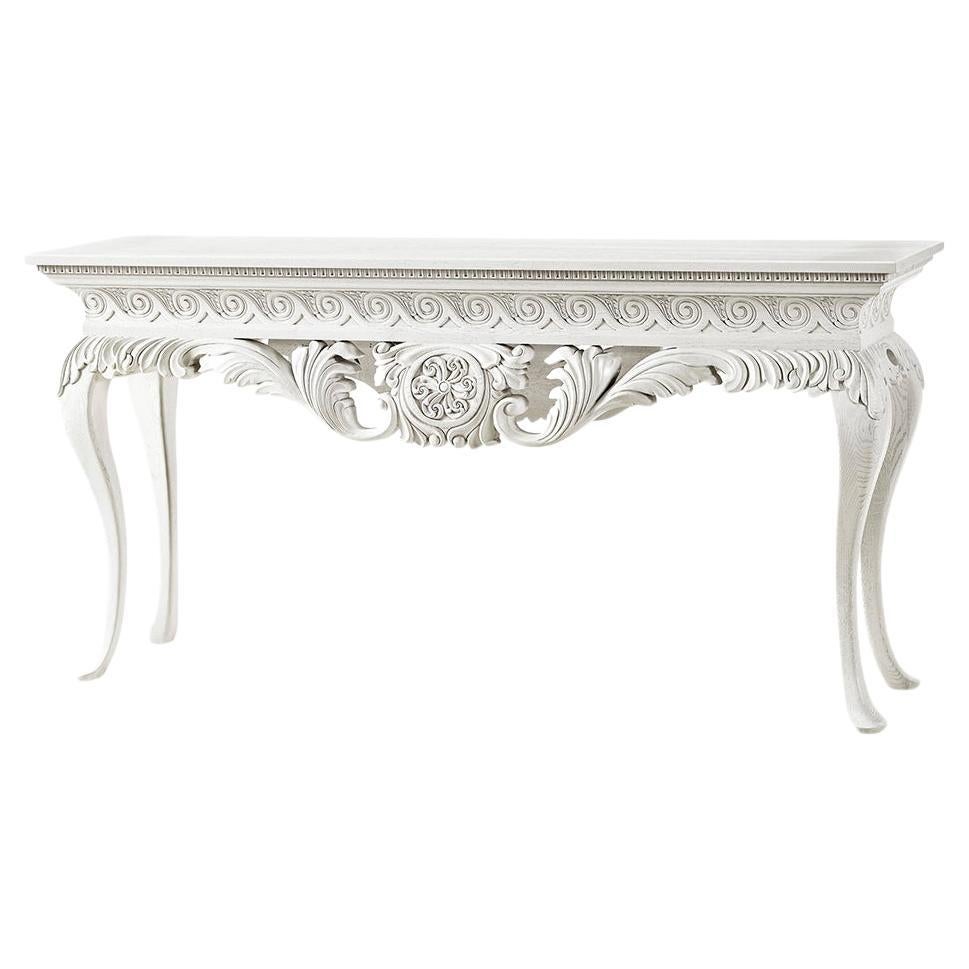 Painted Georgian Rococo Style Console Table For Sale