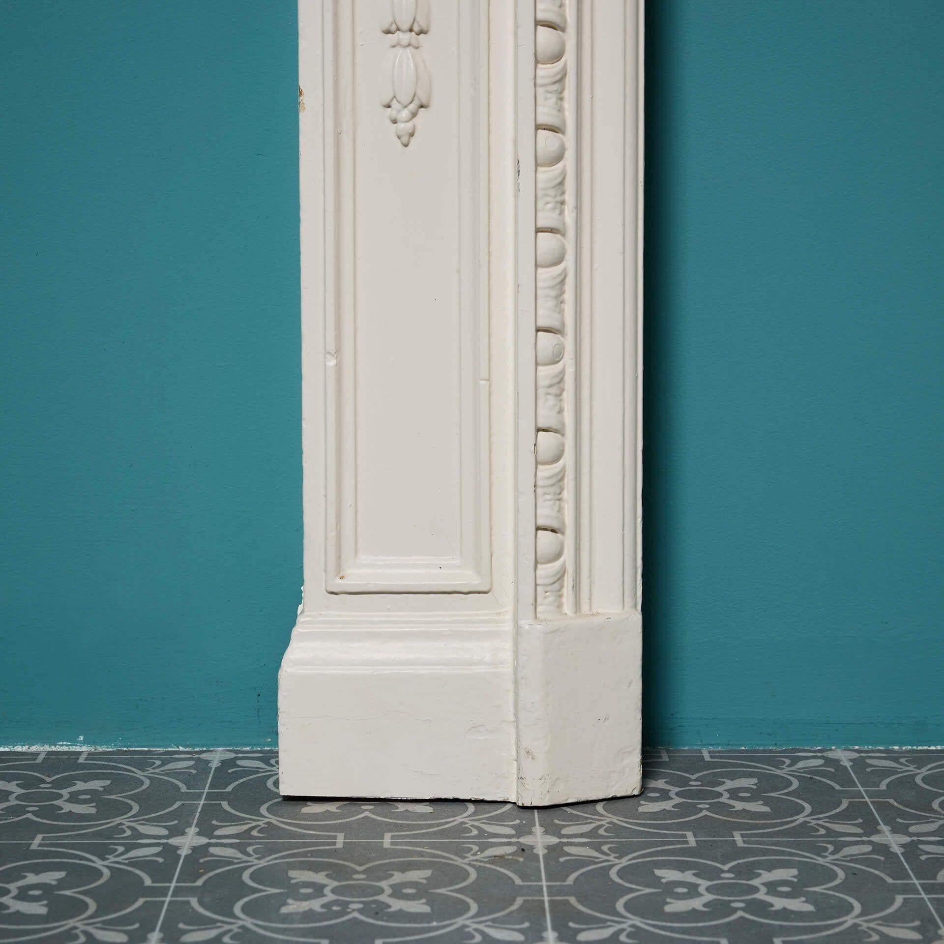 Painted Georgian Style Reclaimed Mantel In Fair Condition For Sale In Wormelow, Herefordshire