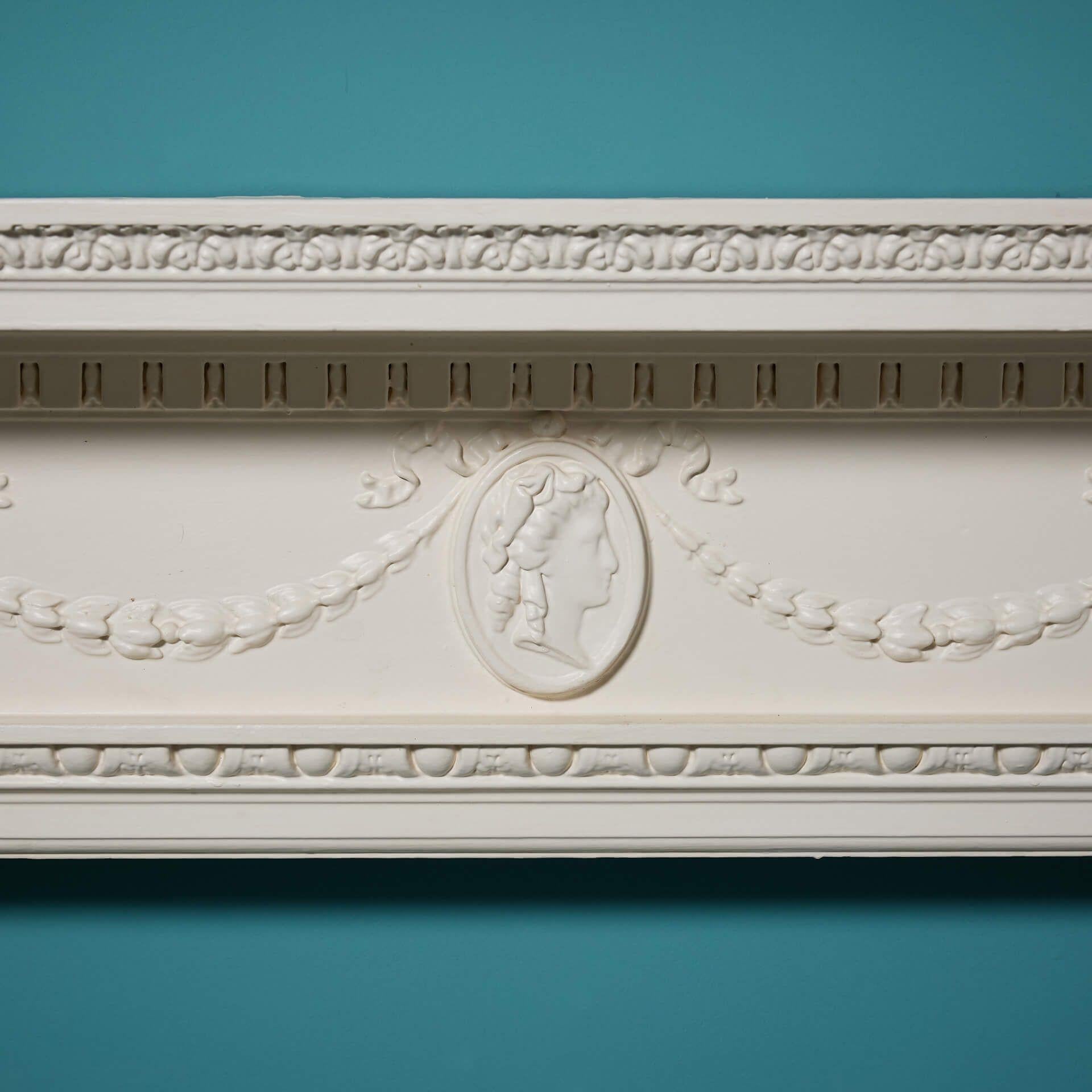 19th Century Painted Georgian Style Reclaimed Mantel For Sale