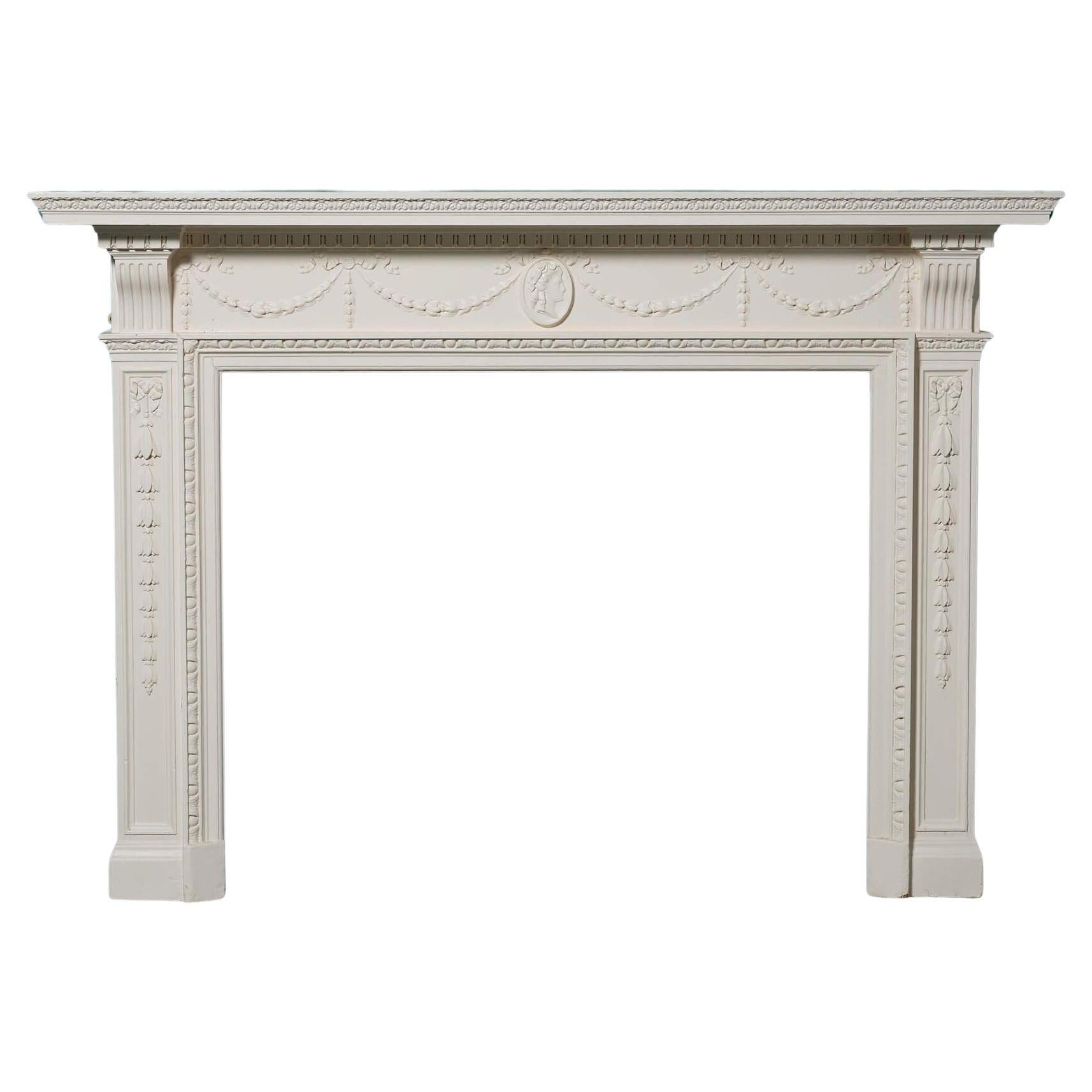 Painted Georgian Style Reclaimed Mantel
