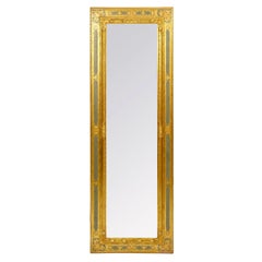 Painted, Gilt and Ebonized Mid-20th Century Italian Venetian Style Wall Mirror