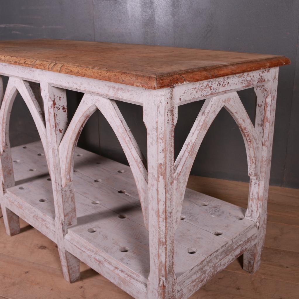 English Painted Gothic Console Table