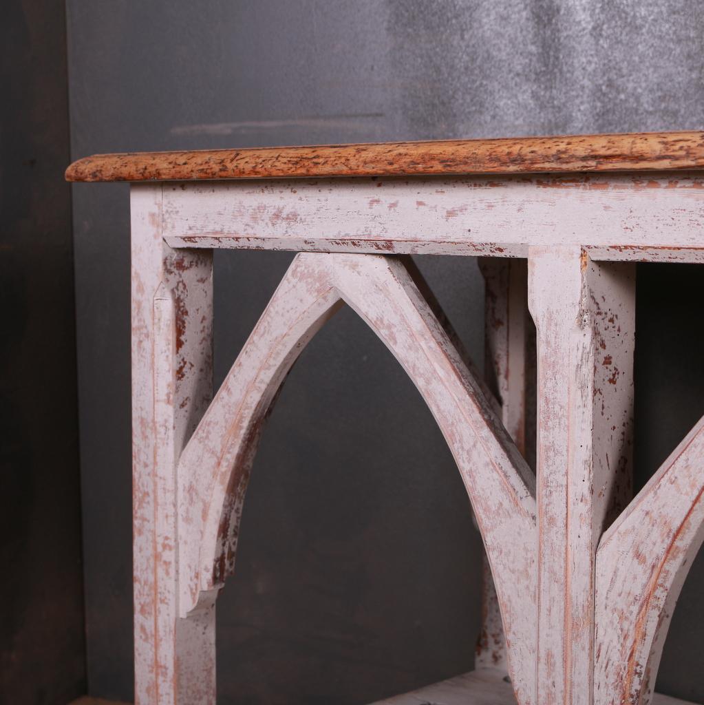 19th Century Painted Gothic Console Table