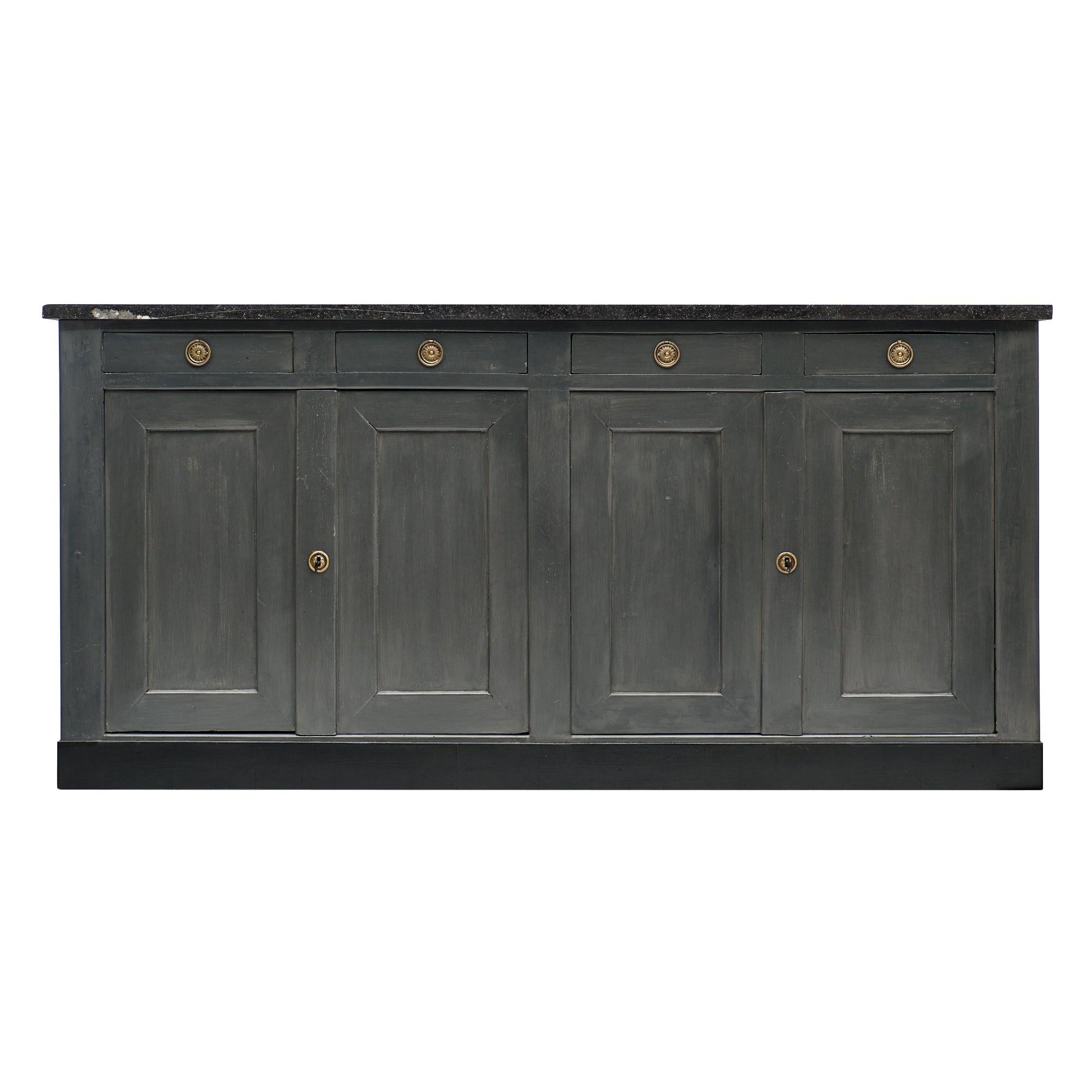 Painted Gray French Provincial Buffet