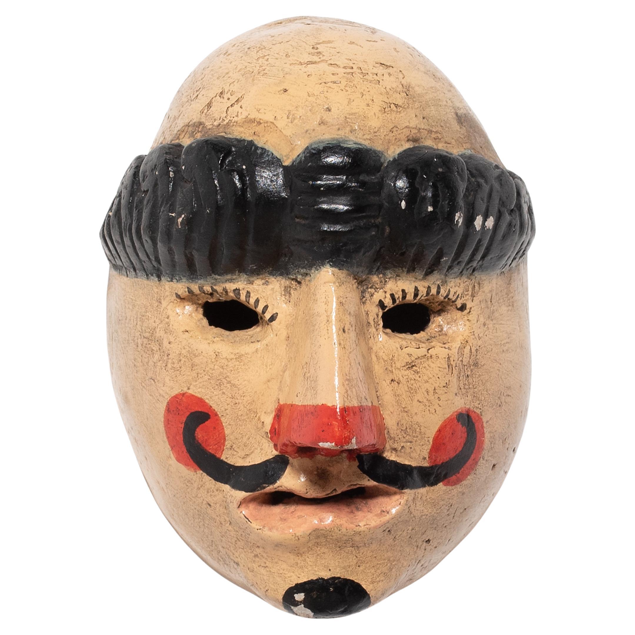 Painted Guatemalan Patrón Face Mask For Sale