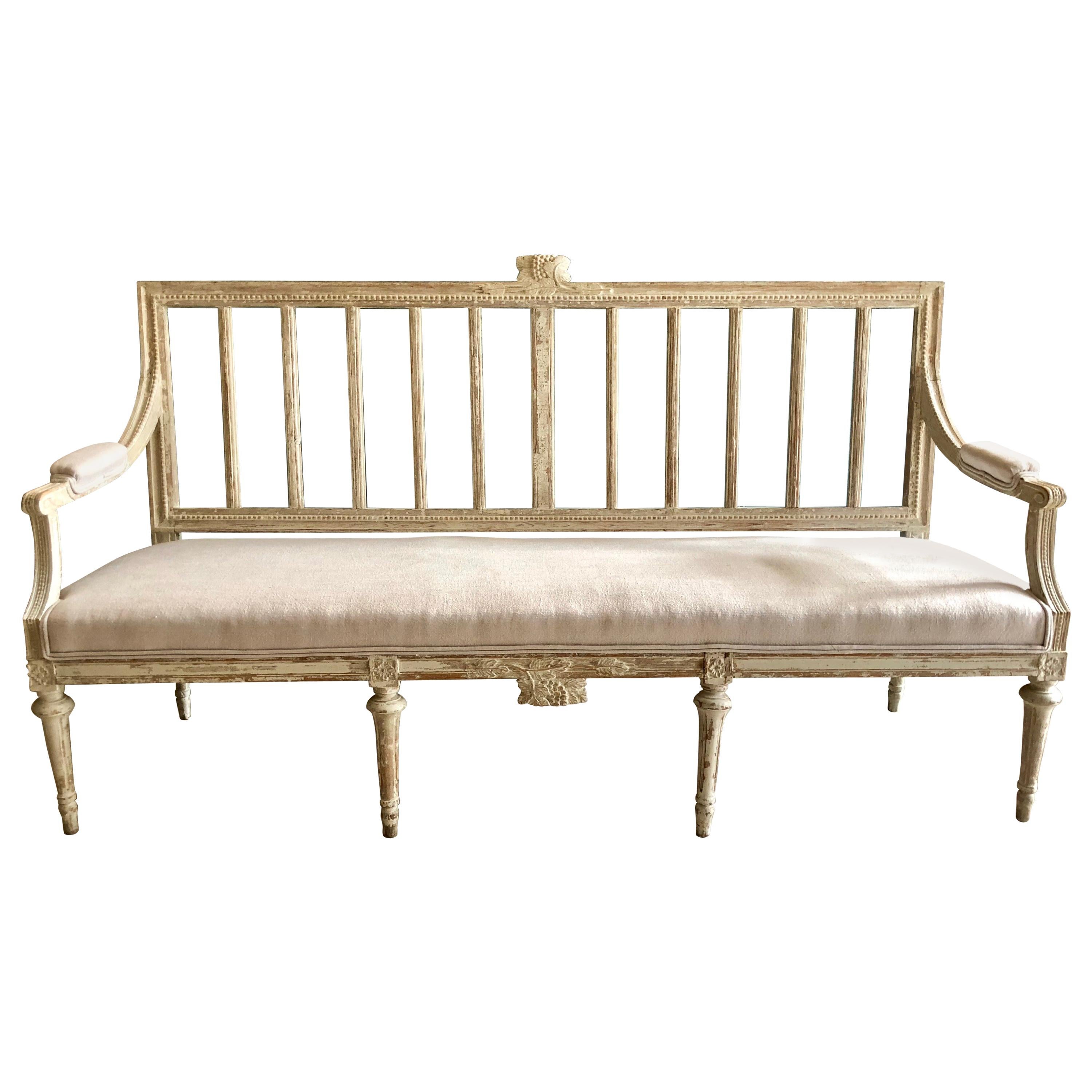 Painted Gustavian Period Lindome Sofa, Sweden, circa 1800