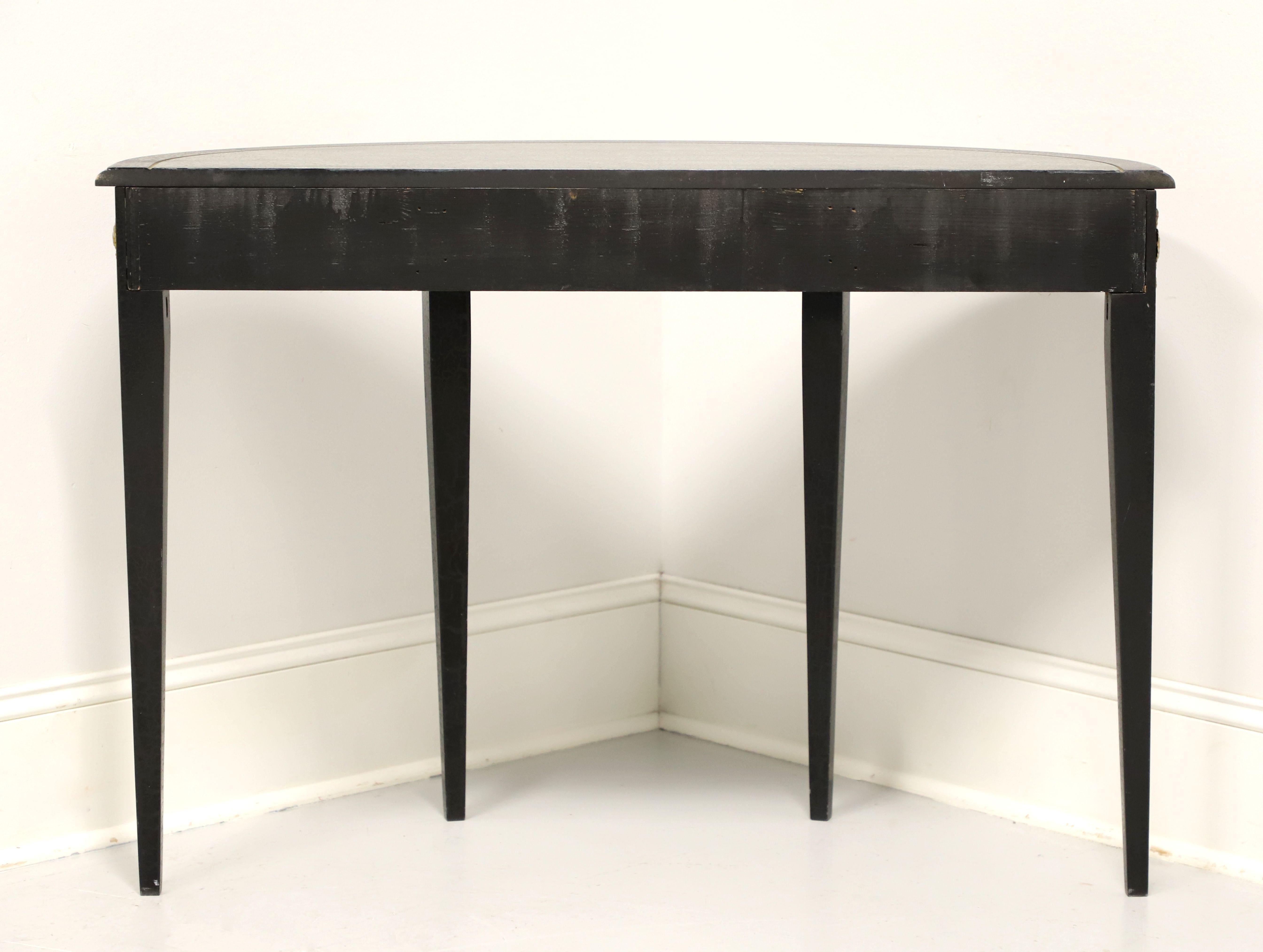 Painted Hepplewhite Style Fruit Motif Demilune Console Table In Good Condition For Sale In Charlotte, NC