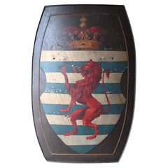 Painted Heraldic Panel – Coat Of Arms Of The Grand Duchy Of Luxembourg J. Leroy.