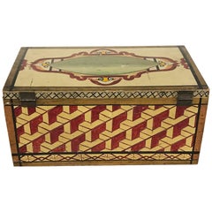 Antique Painted Hinged Box