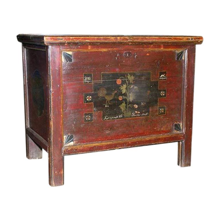 Painted Hope Chest, Blanket Box or Dowry Chest, circa 1840