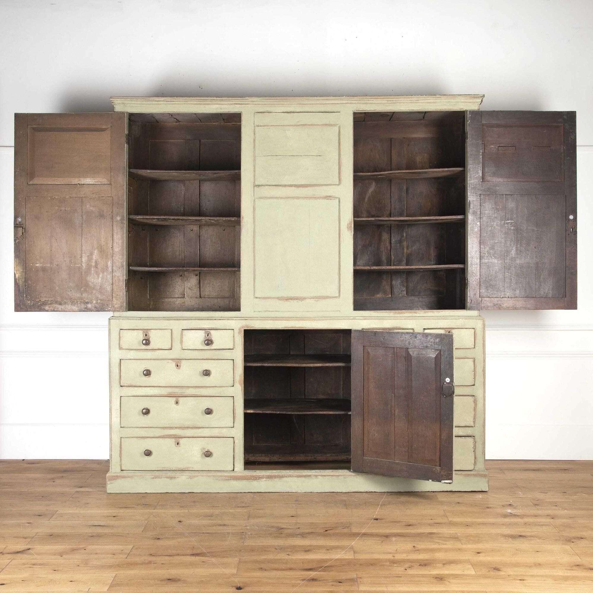 Painted Housekeepers Cupboard For Sale at 1stDibs
