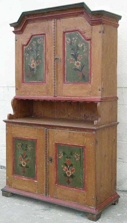 Swedish Painted Hutch from Northern Sweden For Sale
