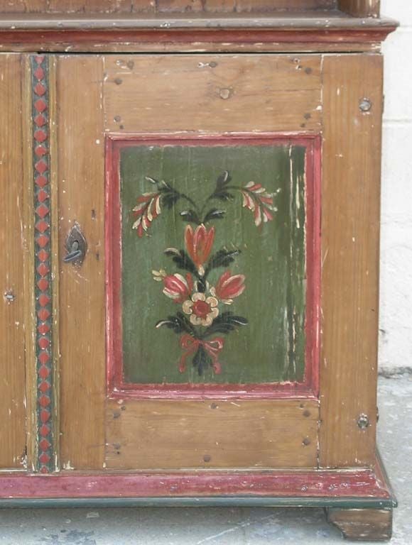 19th Century Painted Hutch from Northern Sweden For Sale