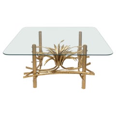Mesa baja de hierro pintado y cristal de Curtis Jere, Estados Unidos, hacia 1960