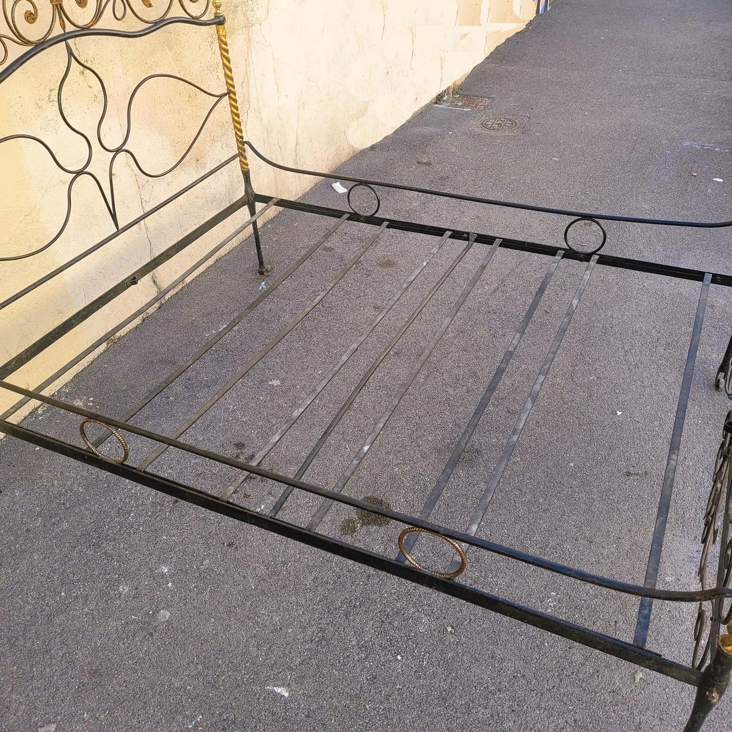 Painted Iron Bed, Genoa, Early 19th Century For Sale 5