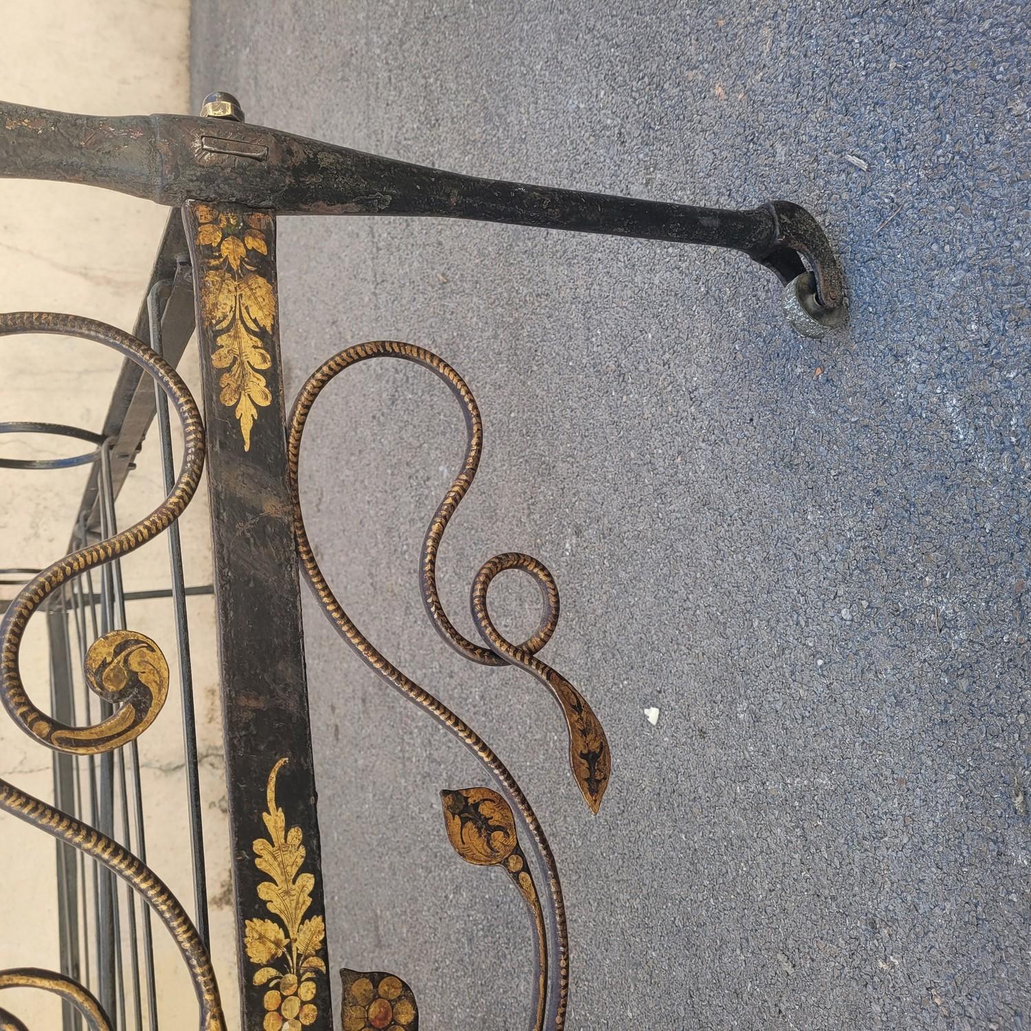 Painted Iron Bed, Genoa, Early 19th Century For Sale 11