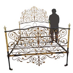 Painted Iron Bed, Genoa, Early 19th Century