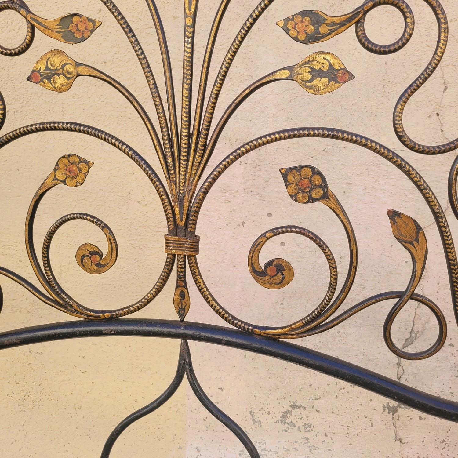 Painted Iron Bed, Genoa, Early 19th Century For Sale 3