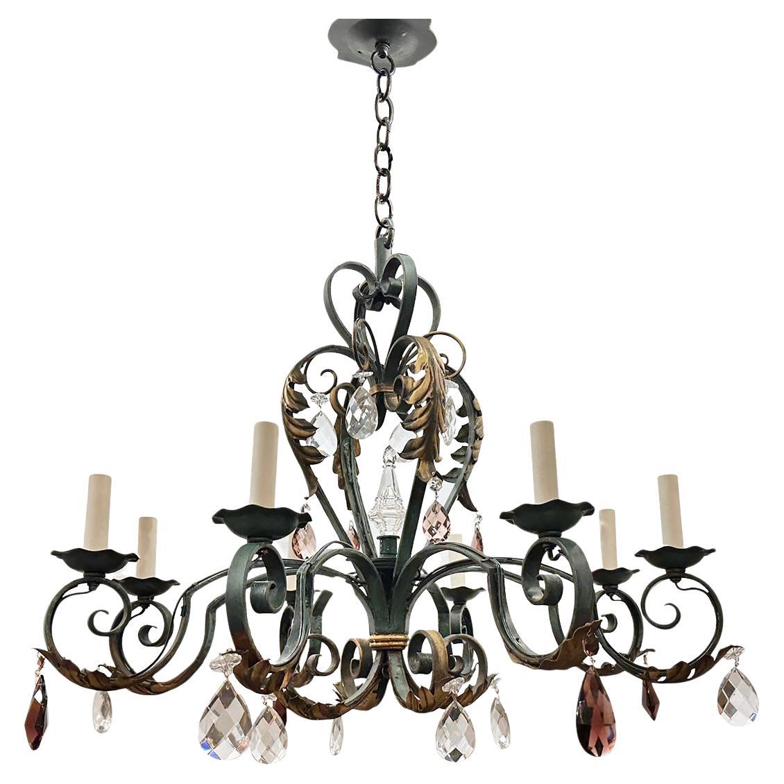 Painted Iron Chandelier