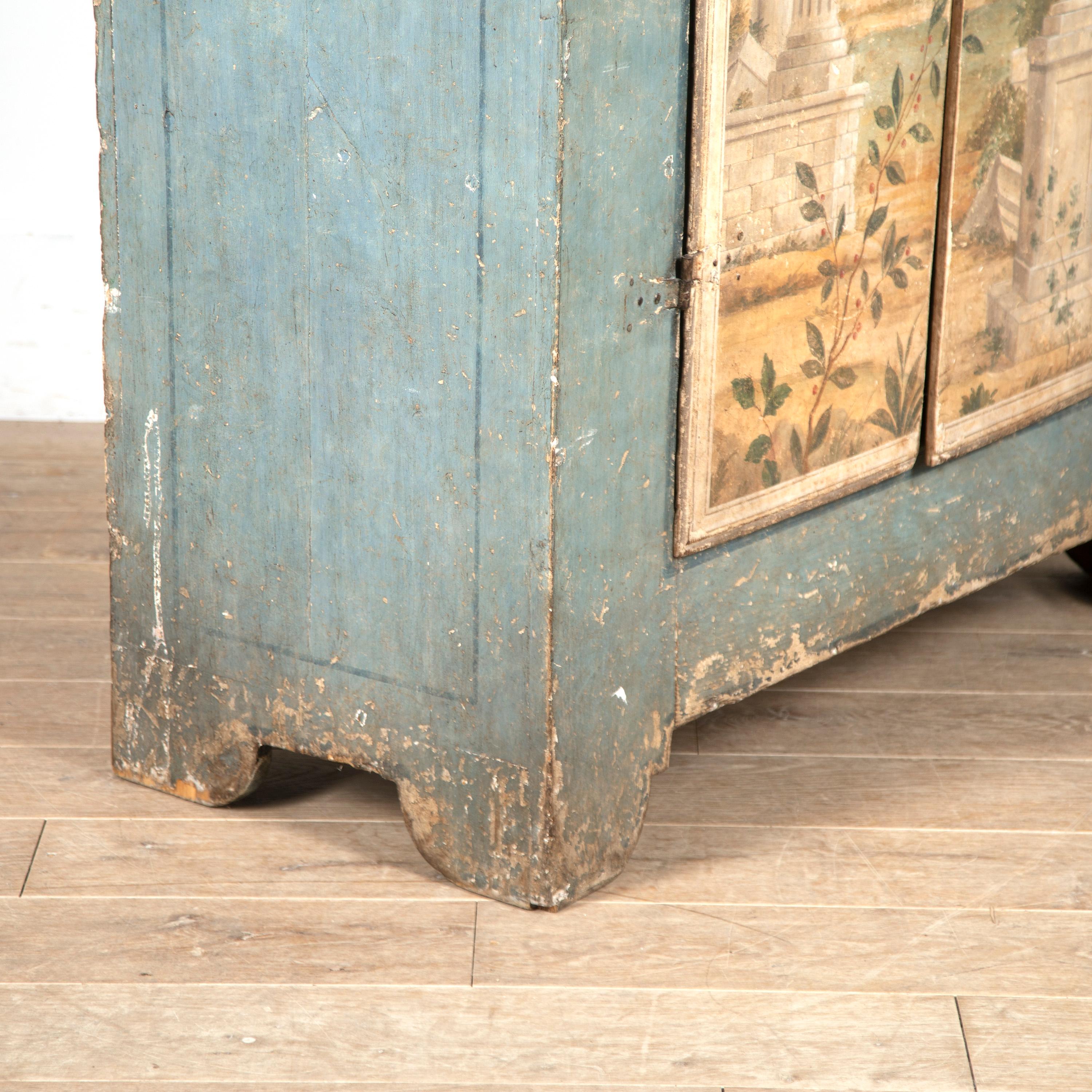 18th Century and Earlier Painted Italian 18th Century Cupboard