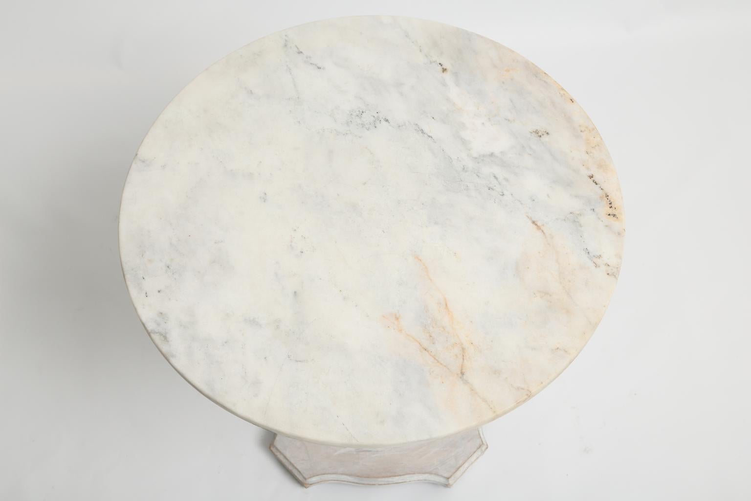 round marble top accent table