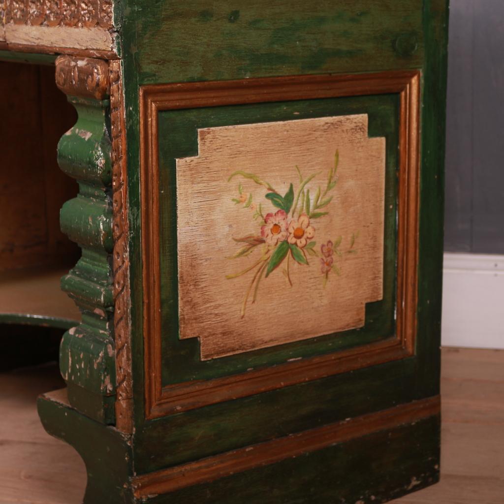 Hand-Painted Painted Italian Console Table