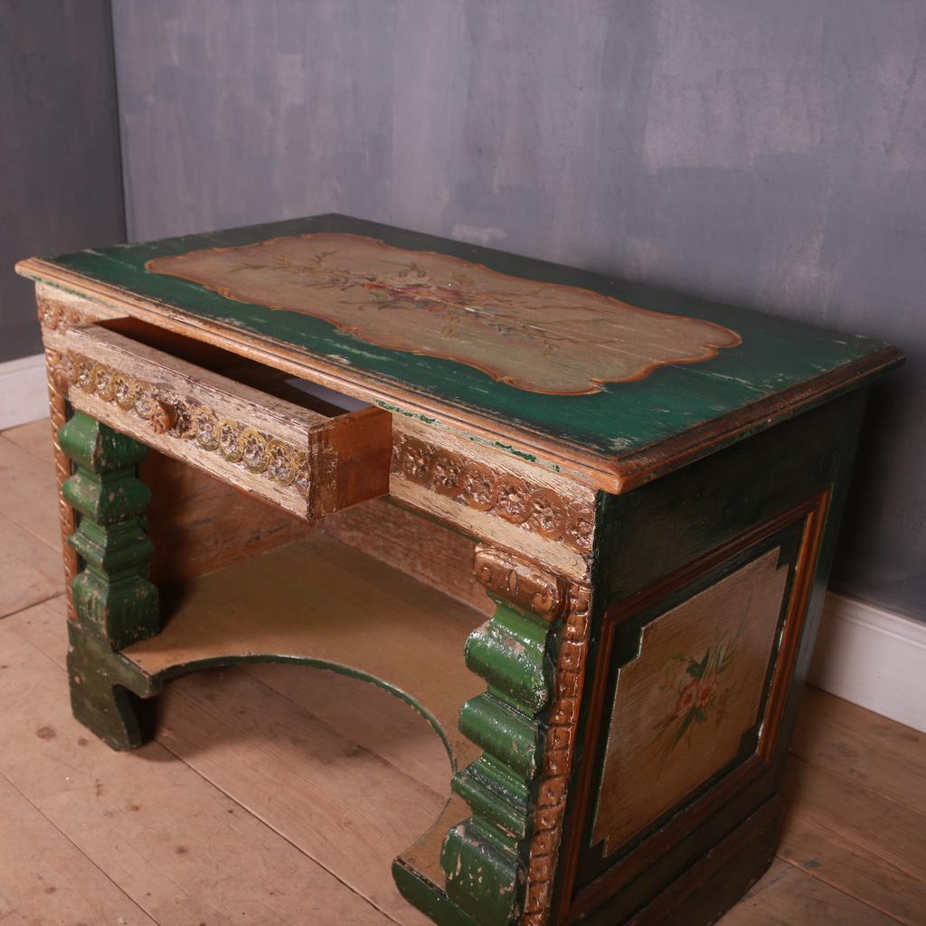 Pine Painted Italian Console Table