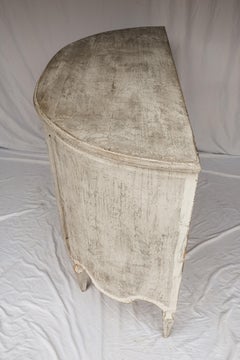 Painted Italian Demi Lune Commode