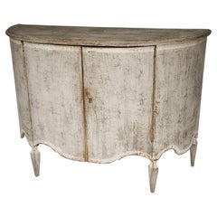 Painted Italian Demi Lune Commode
