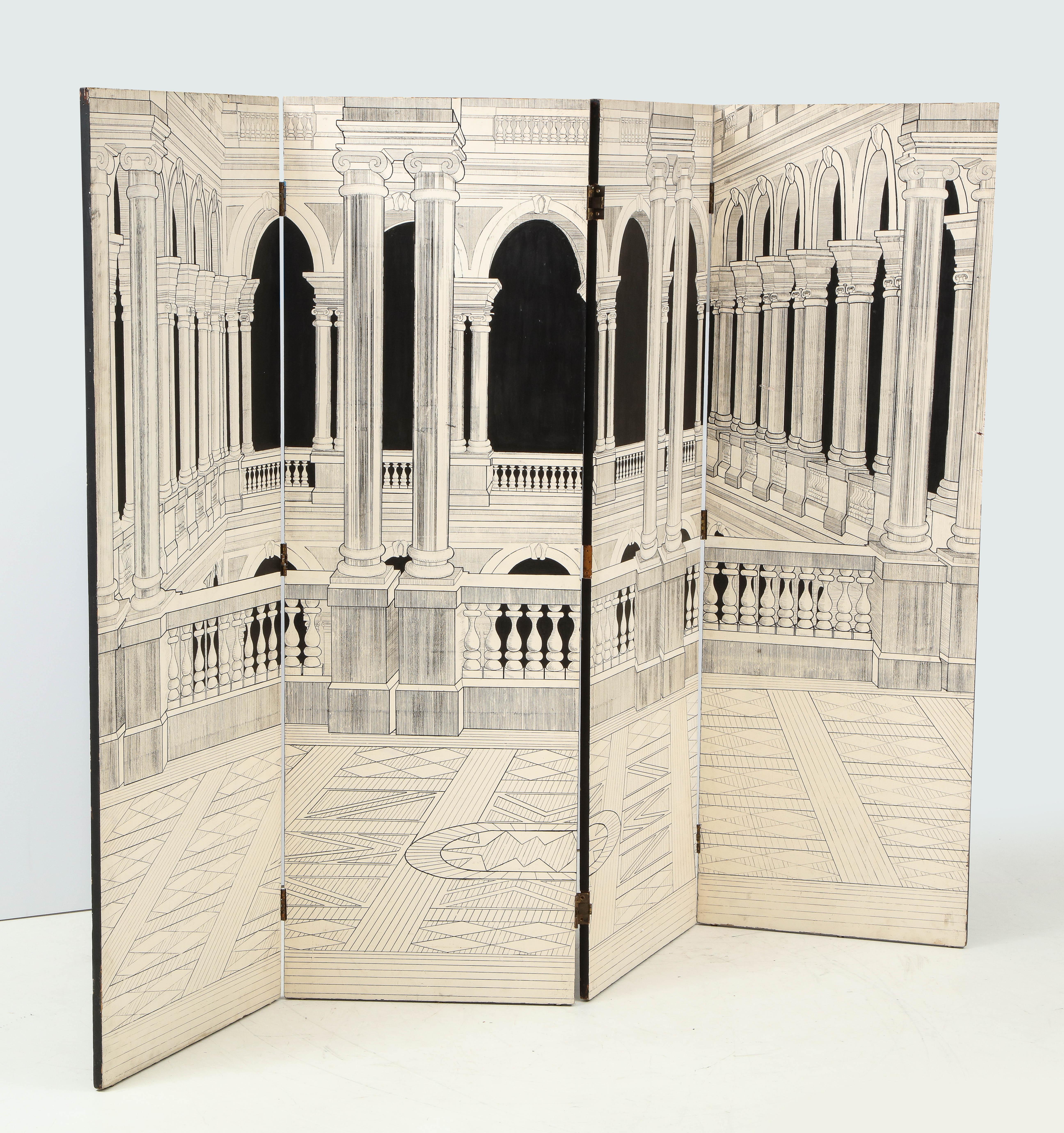 Painted Italian Interior Wood Screen 7