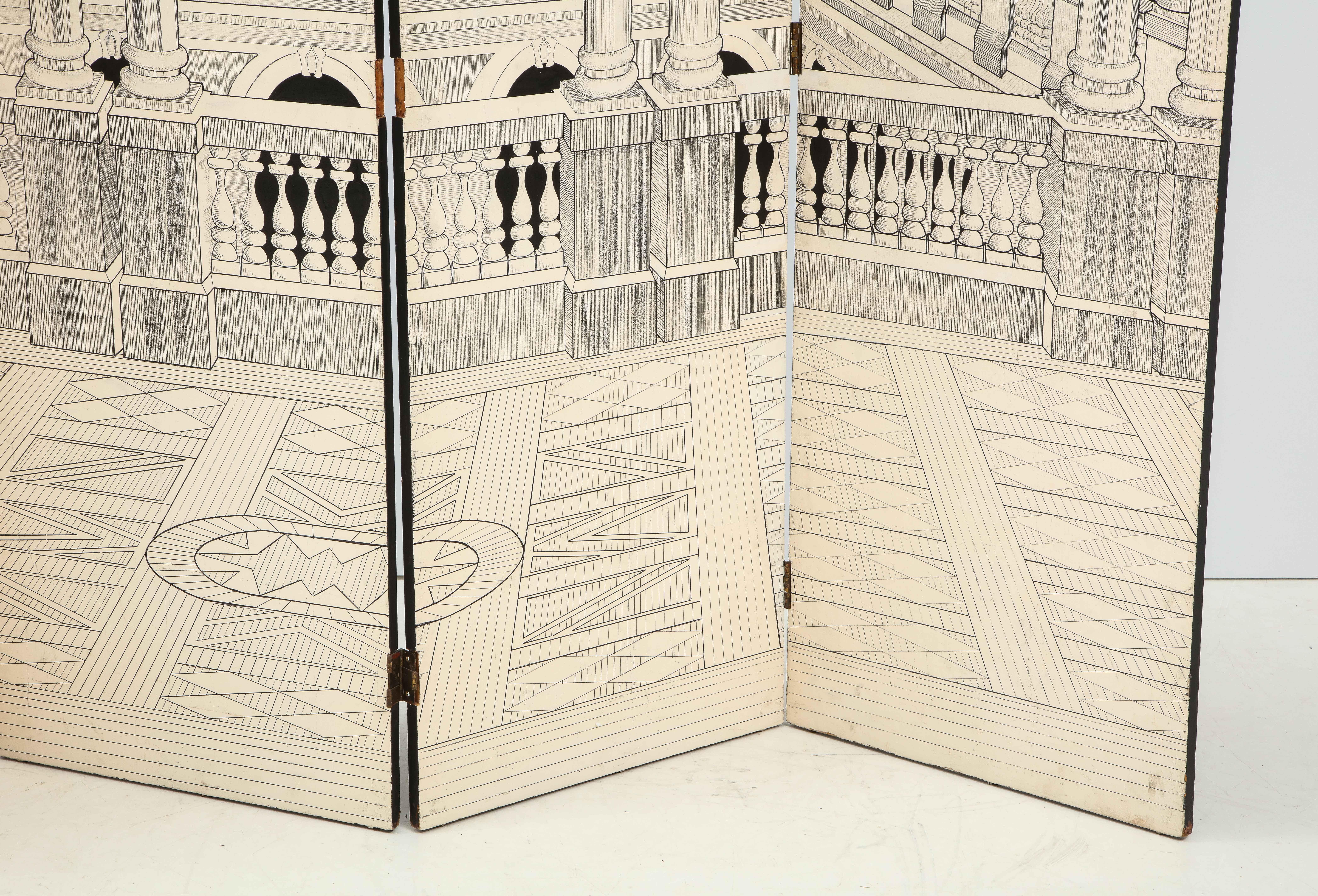 Painted Italian Interior Wood Screen 2