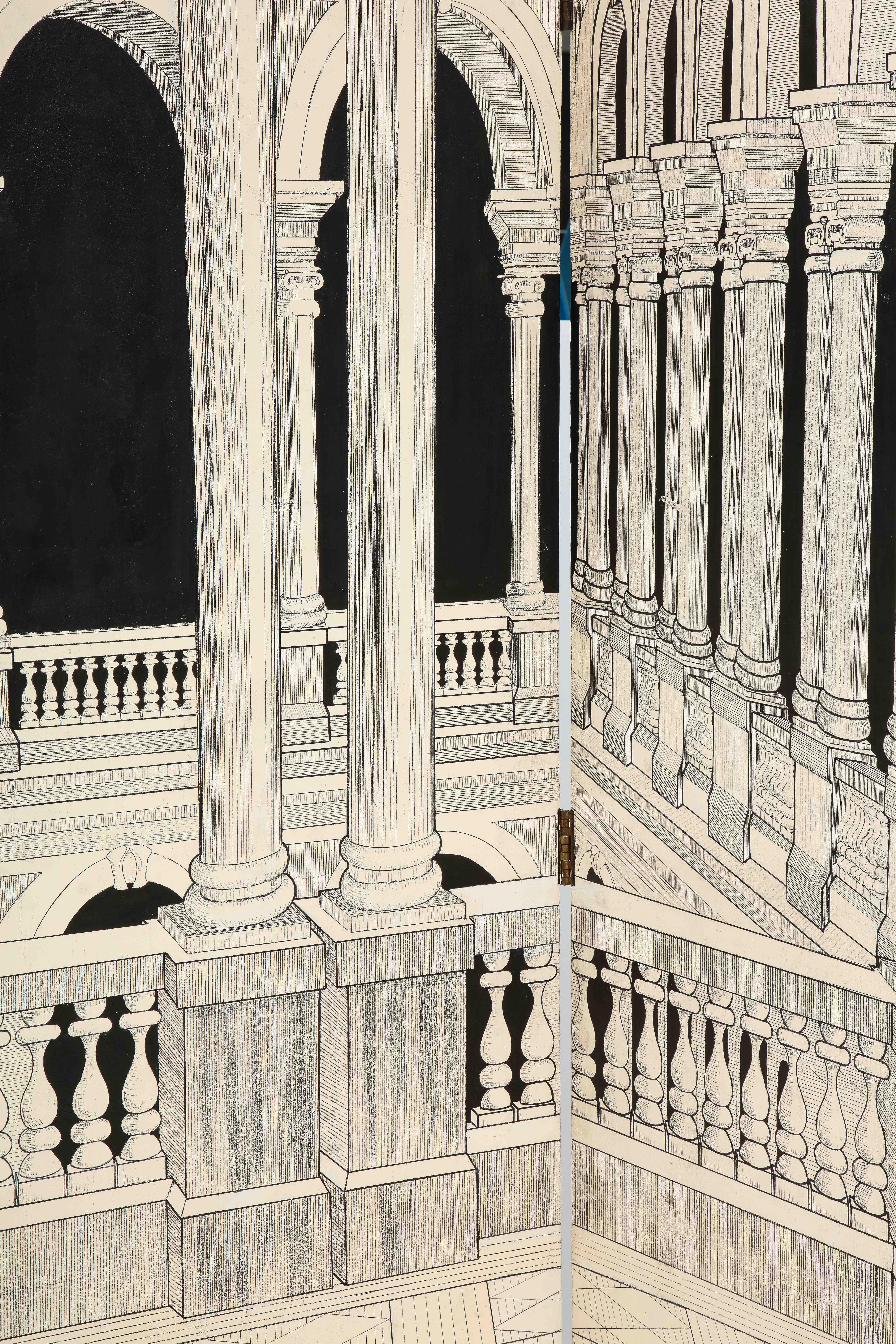 Painted Italian Interior Wood Screen 3