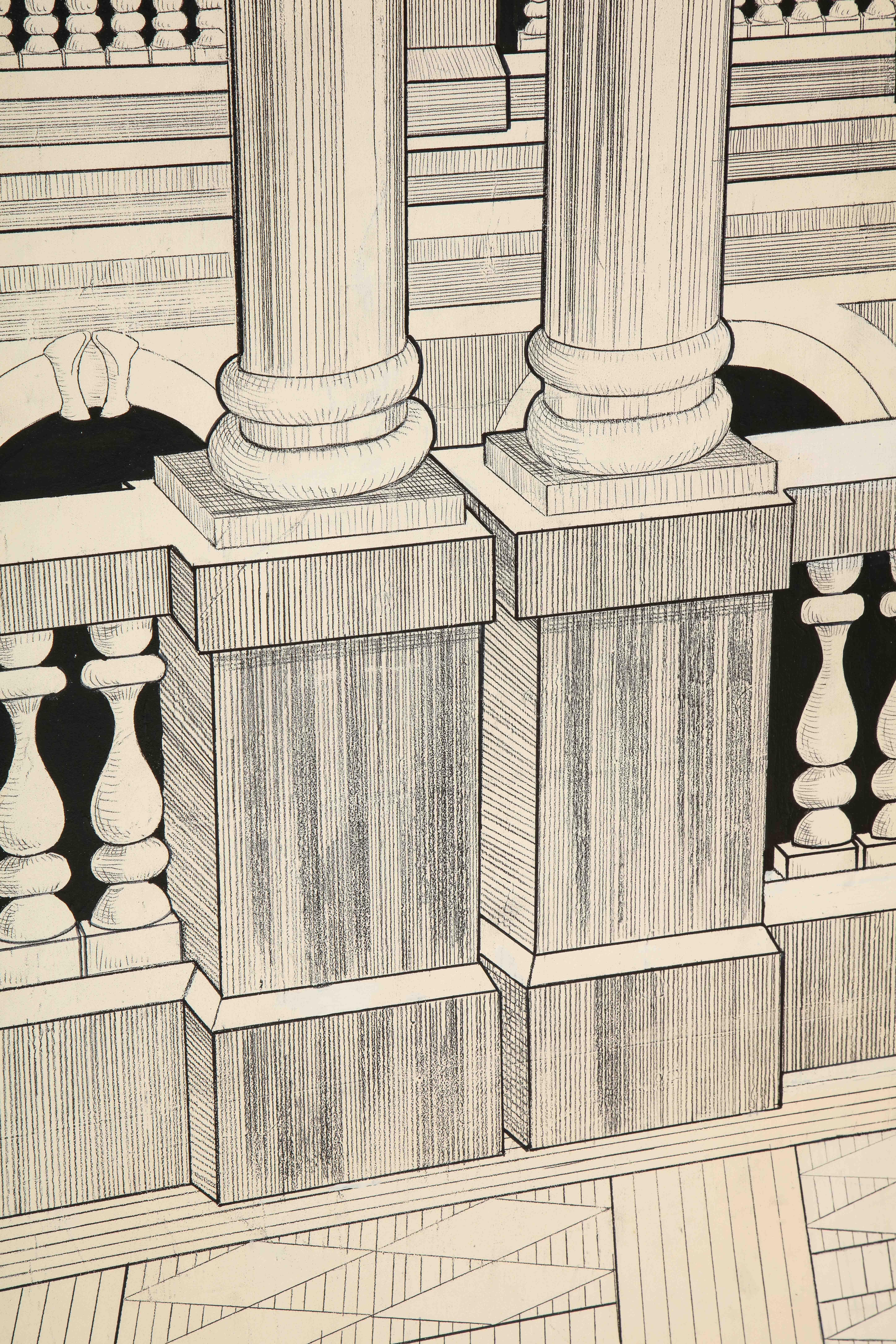 Painted Italian Interior Wood Screen 4
