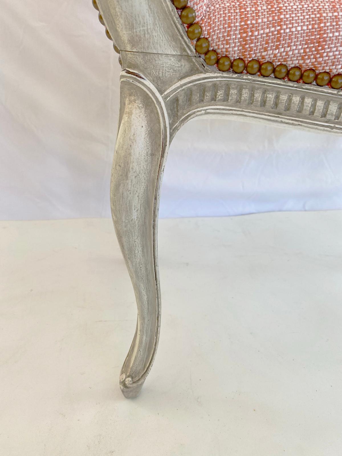 Painted Italian Louis XV Style Window Seat Bench For Sale 3