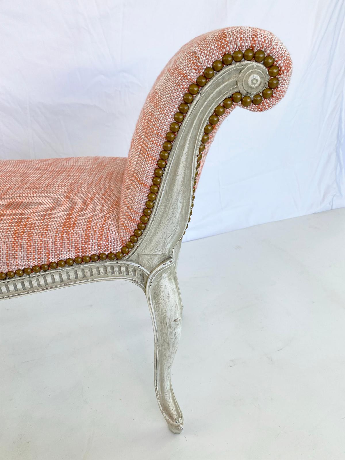 Painted Italian Louis XV Style Window Seat Bench For Sale 4