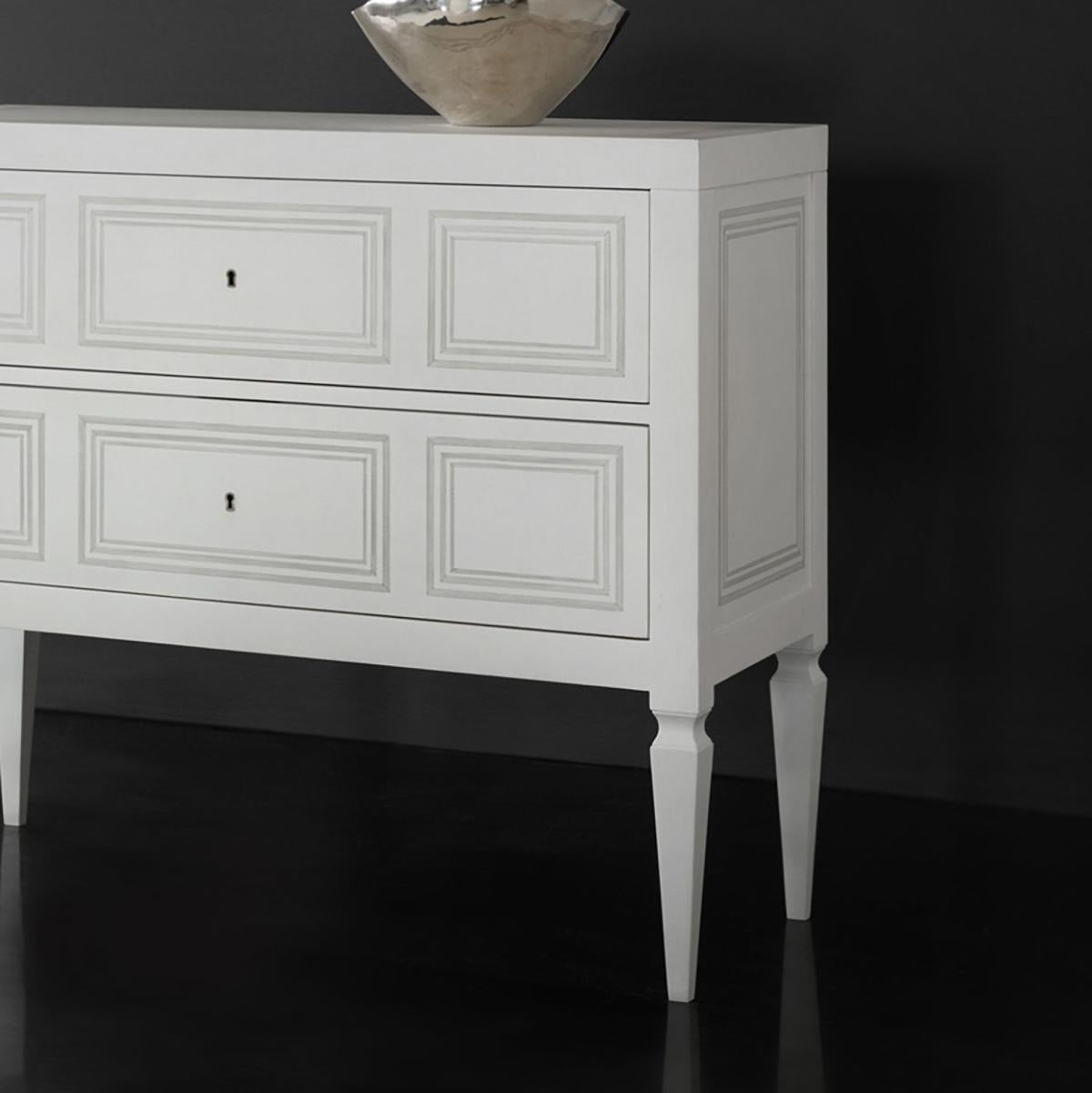 Painted Italian Neo Classic Chest of Drawers In New Condition For Sale In Westwood, NJ