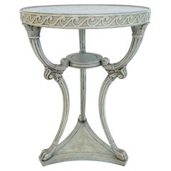 Retro Painted Italian Occasional Table with Wave-scroll Apron