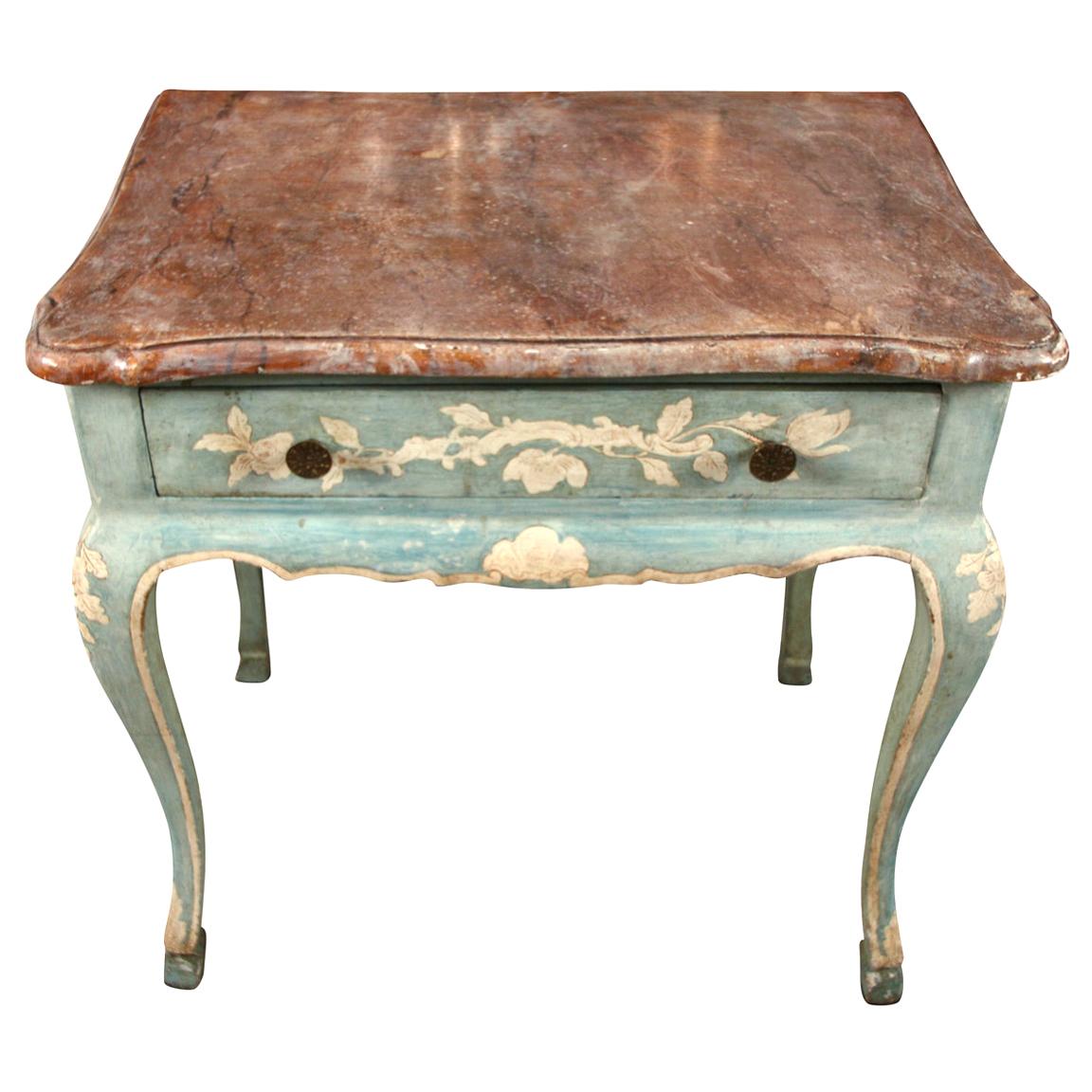 Italian Marquetry Side Table at 1stDibs