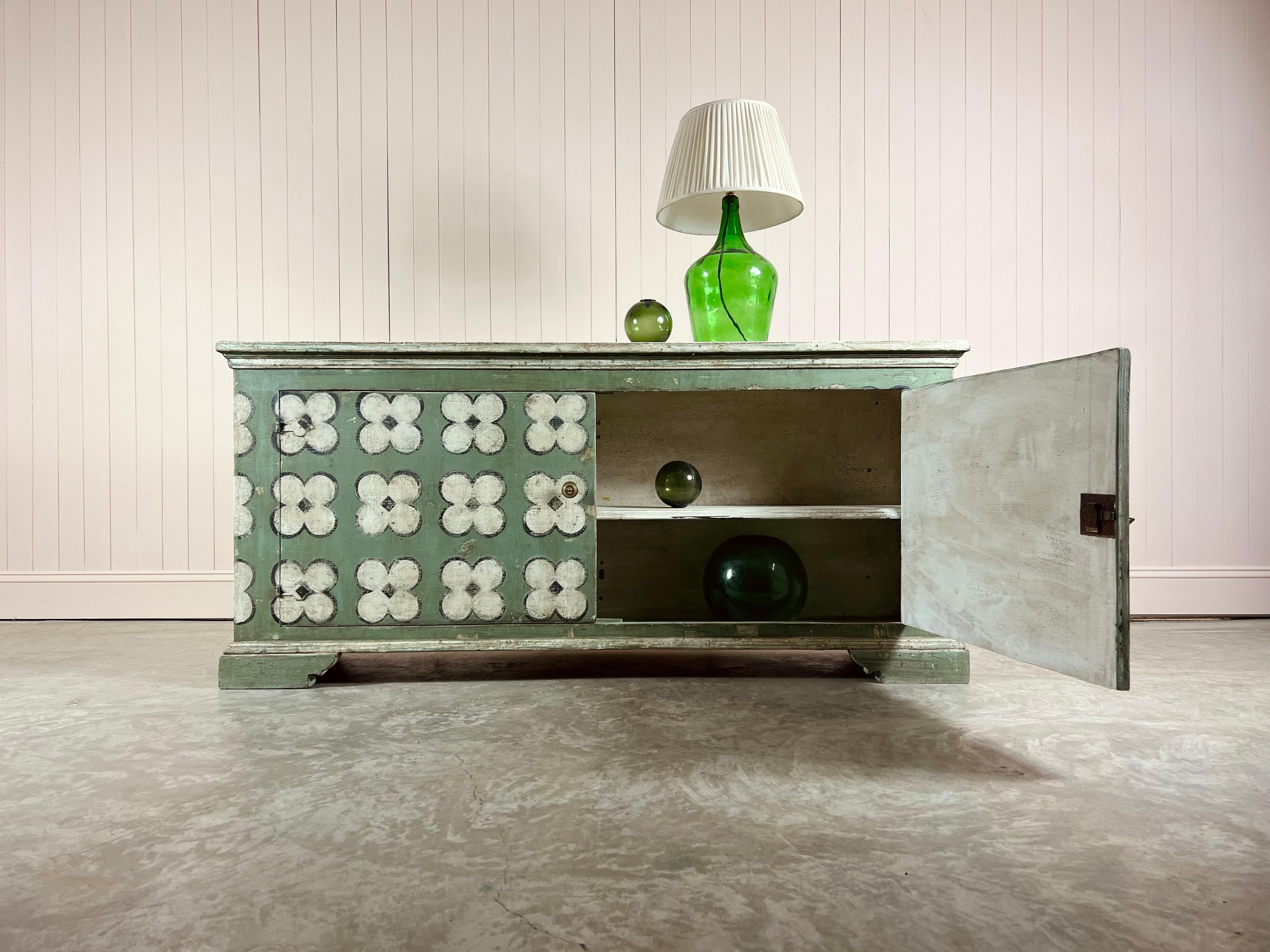 Other Painted Italian Sideboard with Clover Design